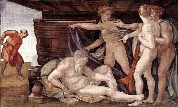 Michelangelo Buonarroti Drunkenness of Noah China oil painting art